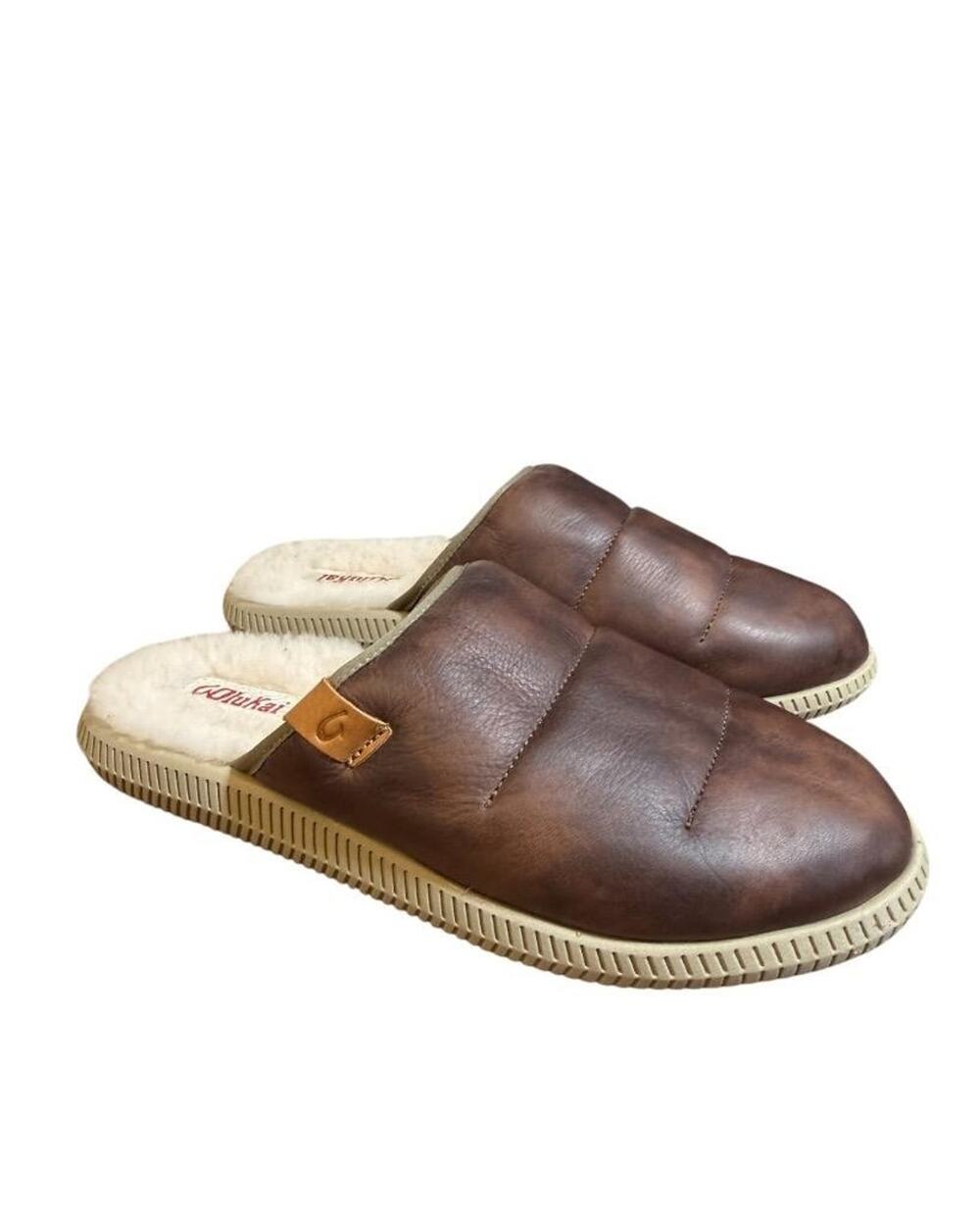 Olukai Mua 'Ili Shearling Slipper Men size 9